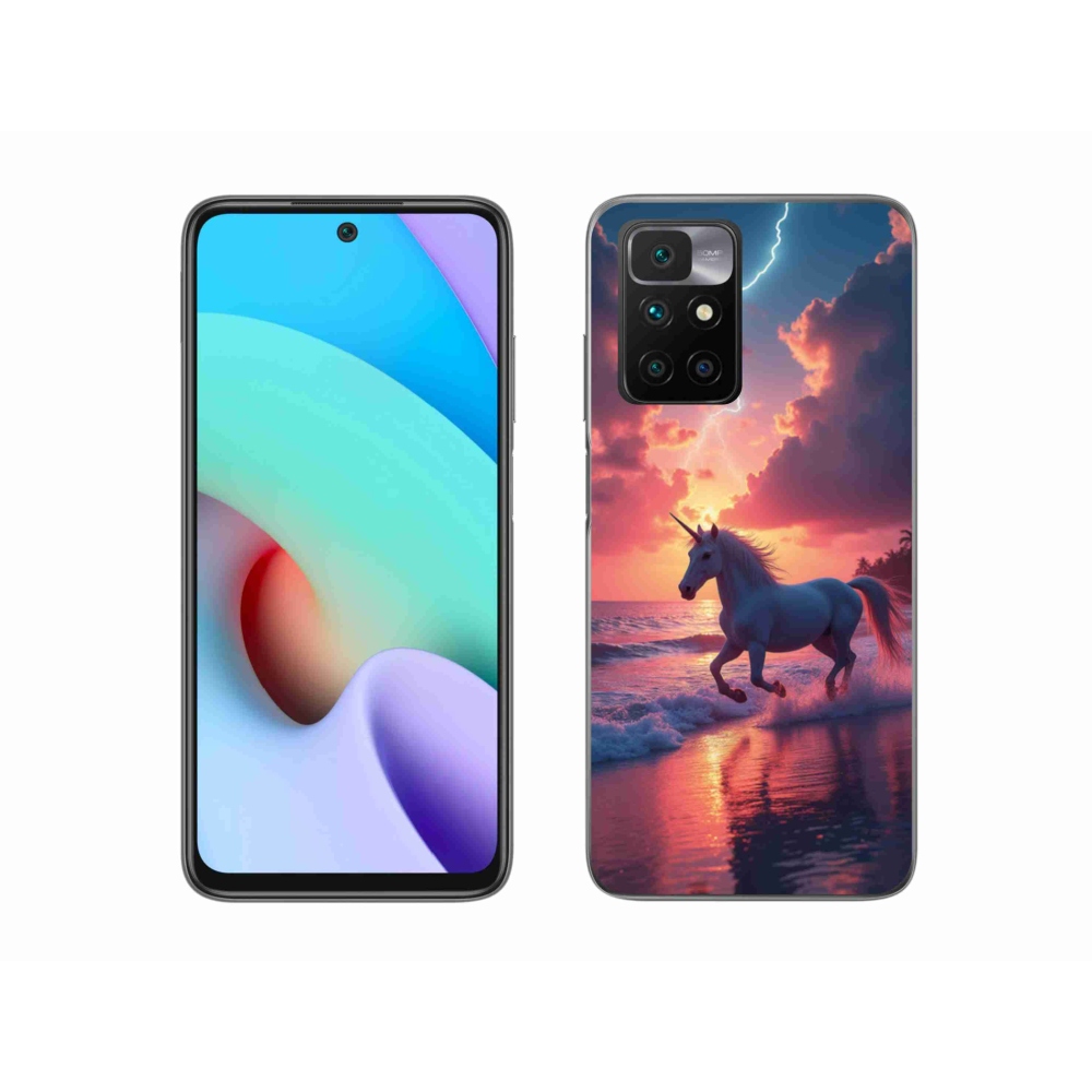 Zselés borítás mmCase a Xiaomi Redmi 10/Redmi 10 (2022) - egyszarvú a tengerparton