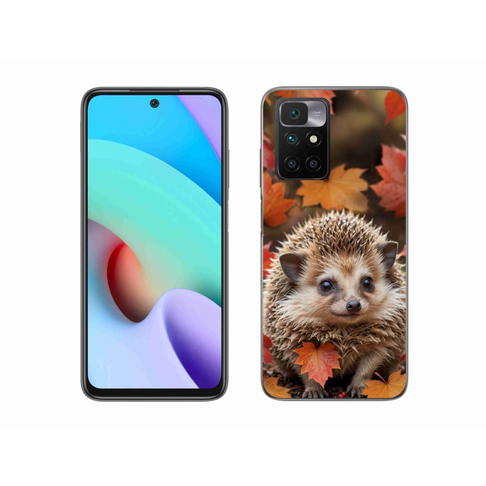 Gél borító mmCase a Xiaomi Redmi 10/Redmi 10 (2022) - süni a levelekben