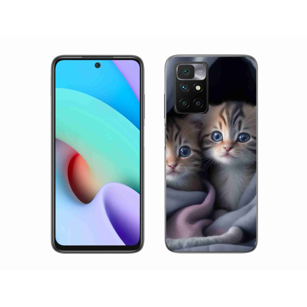 Zselés borítás mmCase a Xiaomi Redmi 10/Redmi 10 (2022) - cat duo 2 számára
