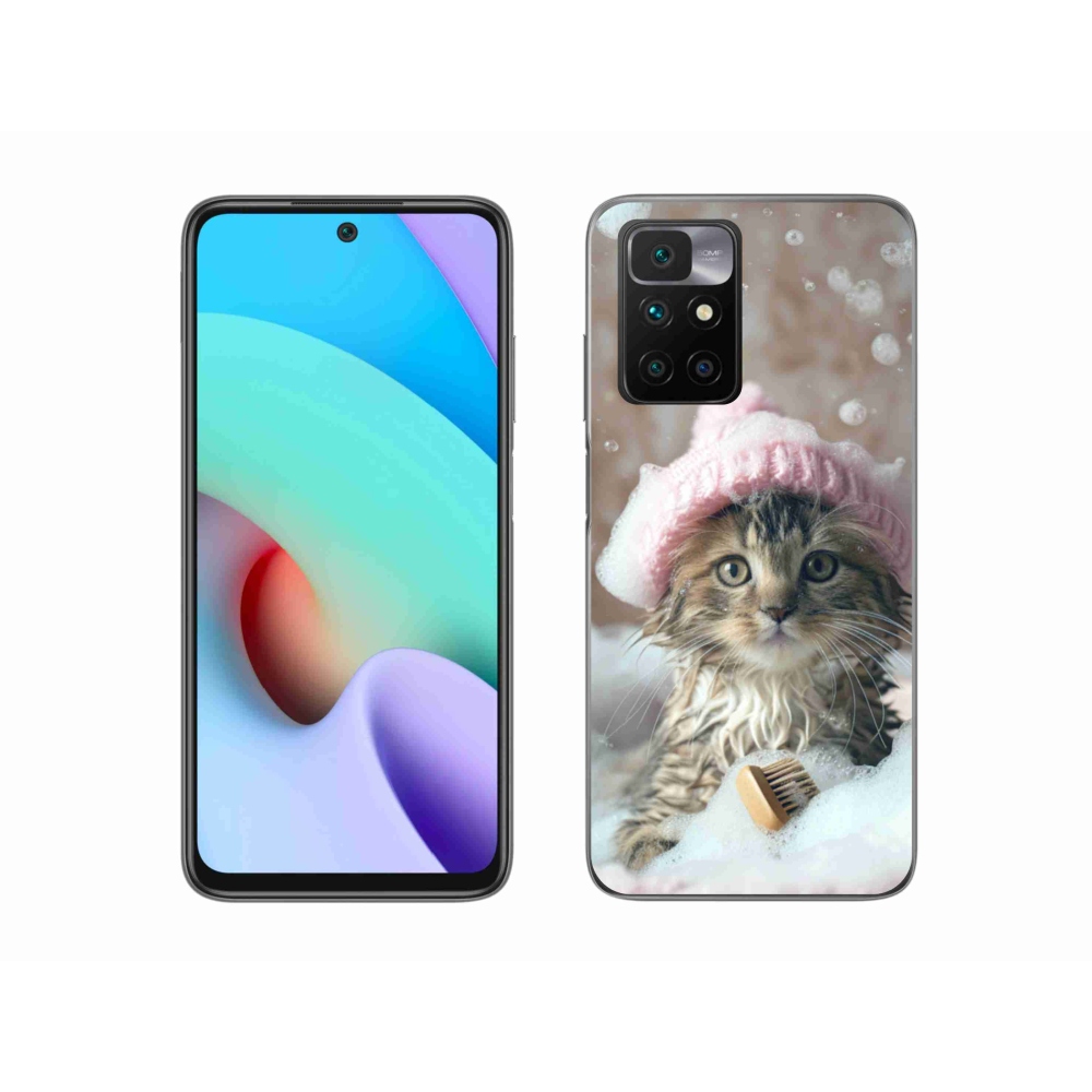 Gél borító mmCase a Xiaomi Redmi 10/Redmi 10 (2022) - cica és fürdő