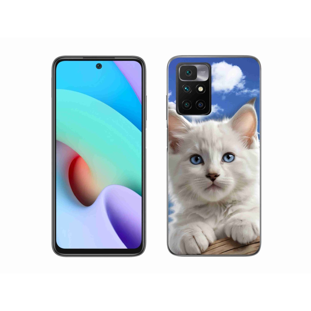 Gél borítás mmCase a Xiaomi Redmi 10/Redmi 10 (2022) - cica és felhők