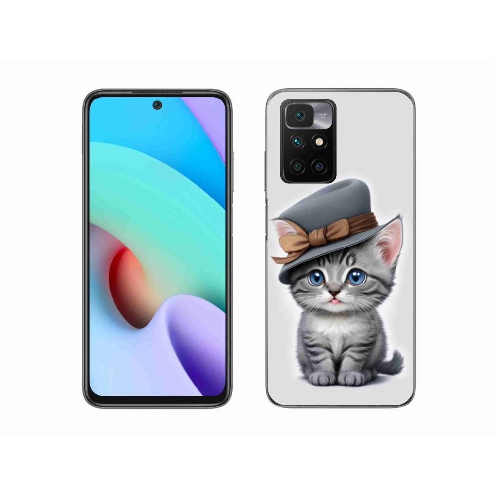 Gél borítás mmCase a Xiaomi Redmi 10/Redmi 10 (2022) - cica sapkával