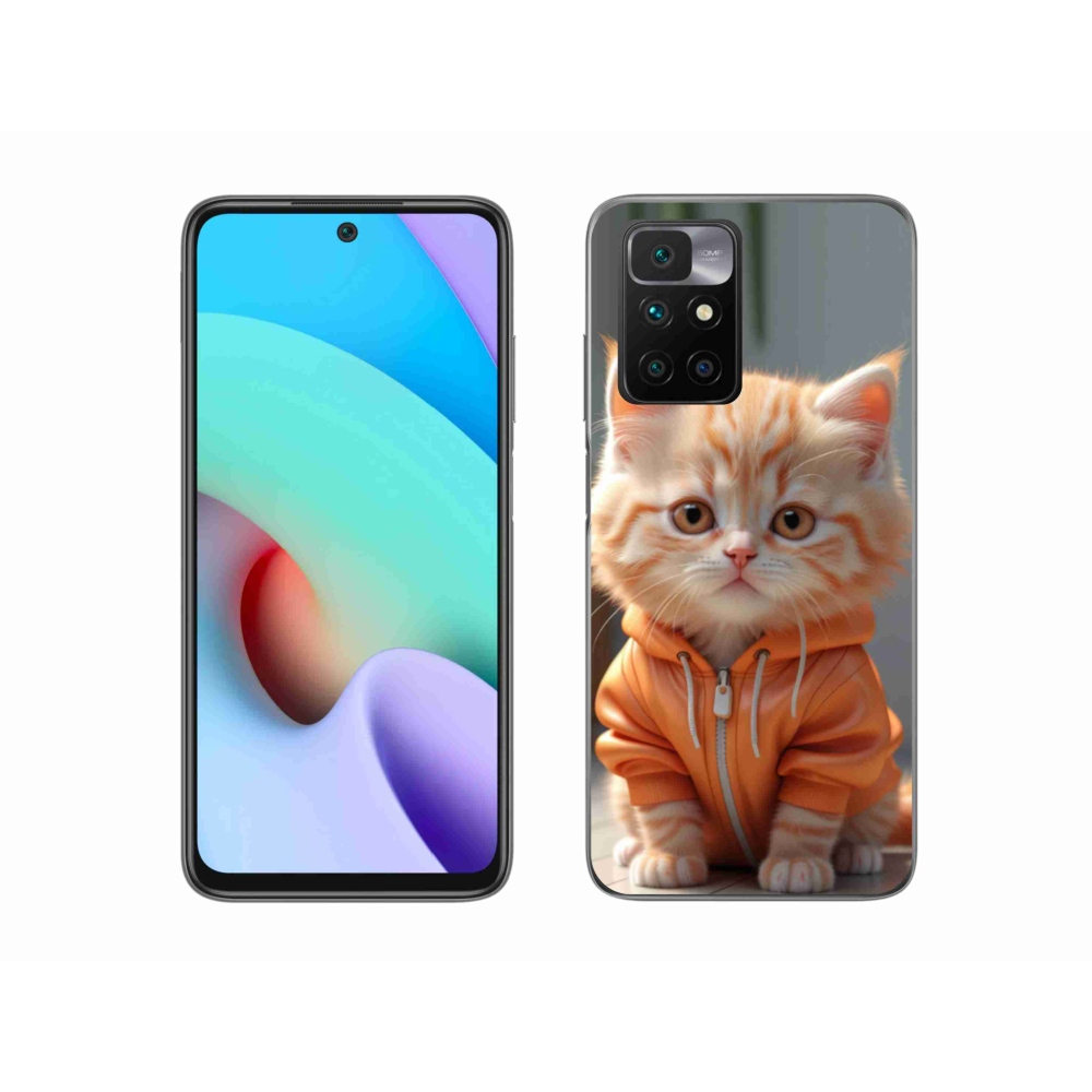 Gél védőhuzat mmCase a Xiaomi Redmi 10/Redmi 10 (2022) - cica melegítőben