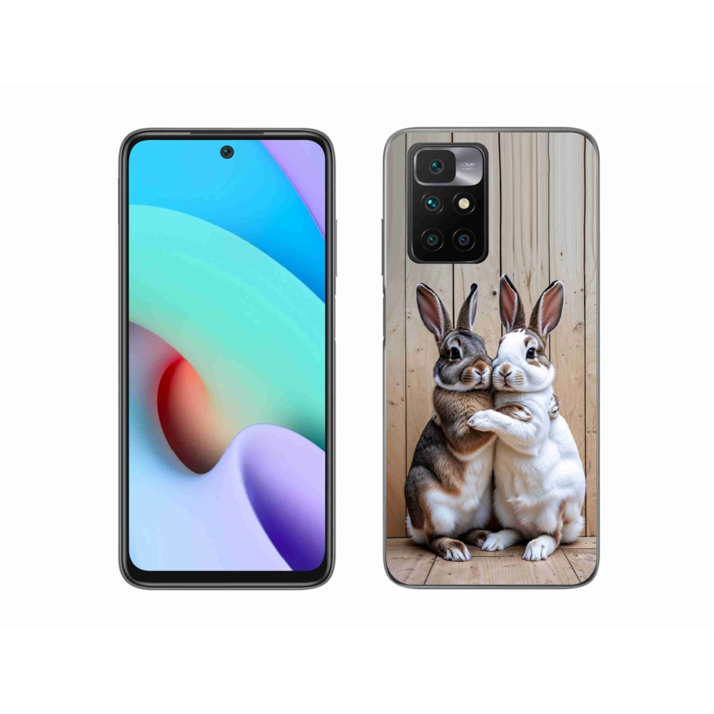 Zselés borítás mmCase a Xiaomi Redmi 10/Redmi 10 (2022) - nyúl párhoz