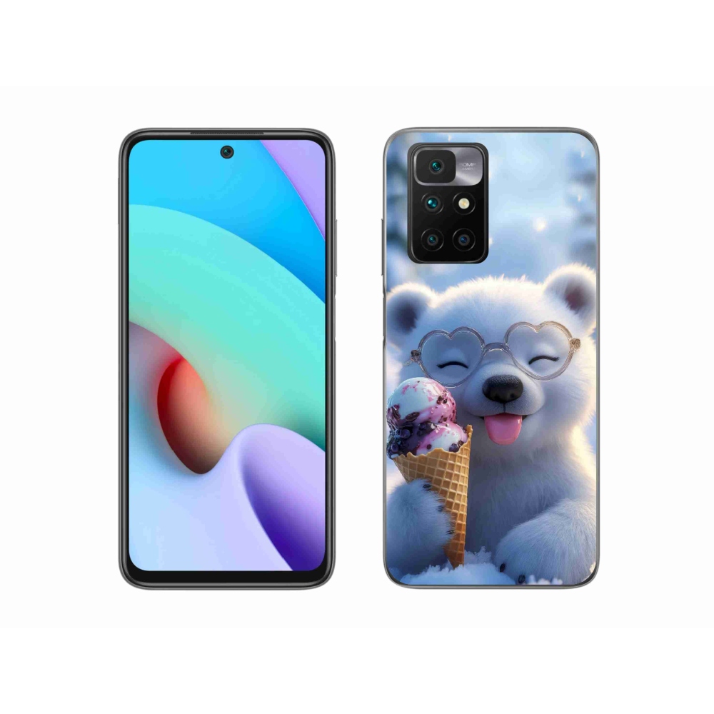 Gél borítás mmCase a Xiaomi Redmi 10/Redmi 10 (2022) - mackó fagylalttal