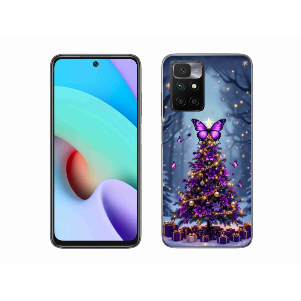 Gél borítás mmCase a Xiaomi Redmi 10/Redmi 10 (2022) - pillangó karácsonyfa