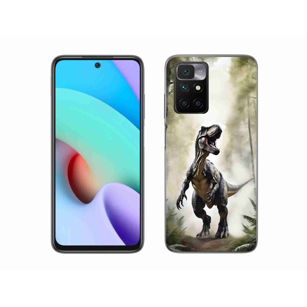 Zselés borítás mmCase a Xiaomi Redmi 10/Redmi 10 (2022) - dühös T-Rex