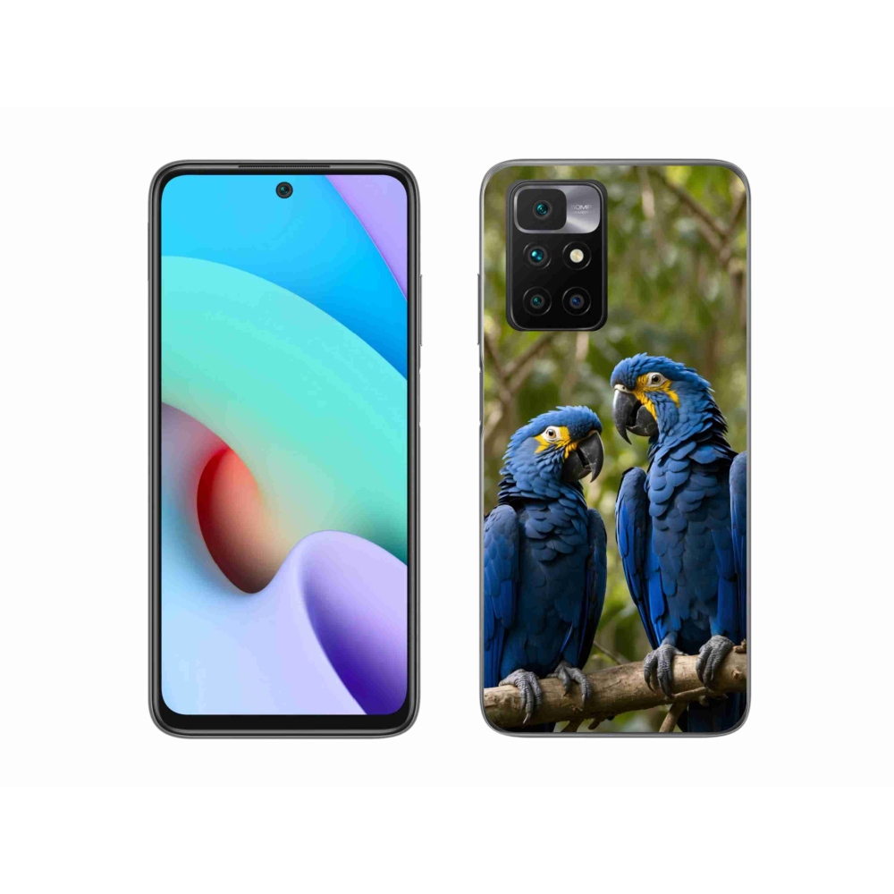 Zselés borítás mmCase a Xiaomi Redmi 10/Redmi 10 (2022) - papagáj duóhoz