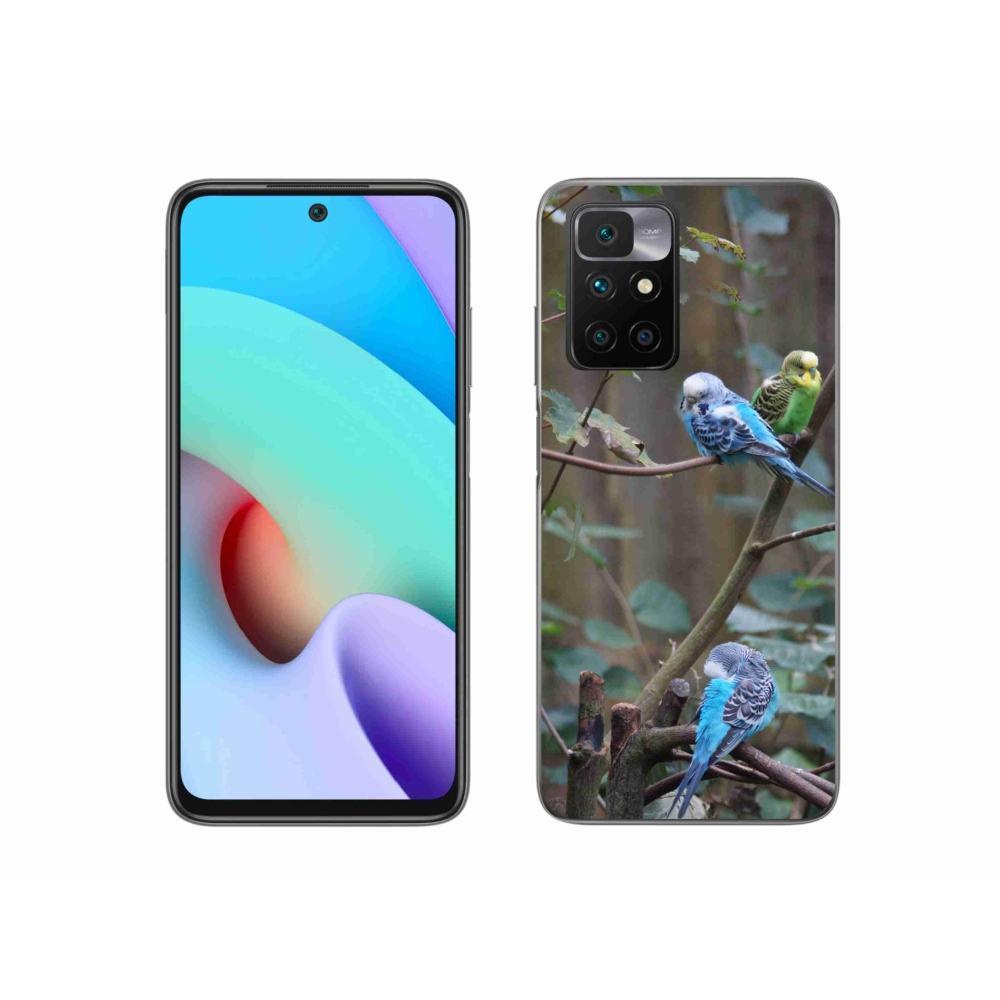 Gél borítás mmCase a Xiaomi Redmi 10/Redmi 10 (2022) - papagájok az ágon
