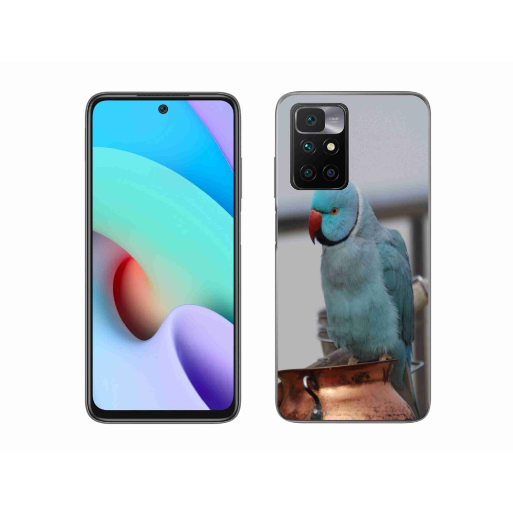 Zselés borítás mmCase a Xiaomi Redmi 10/Redmi 10 (2022) - papagáj alexander kék