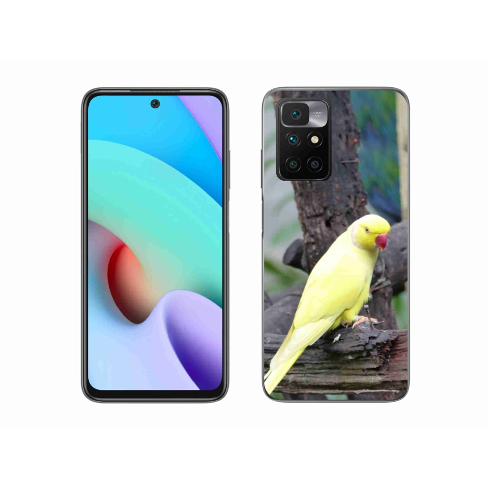Zselés borítás mmCase a Xiaomi Redmi 10/Redmi 10 (2022) - papagáj alexander sárga