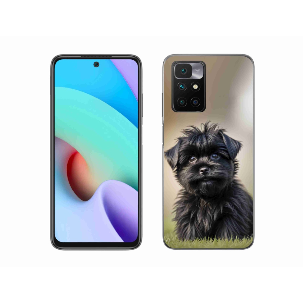 Gél védőhuzat mmCase a Xiaomi Redmi 10/Redmi 10 (2022) - aranyos fekete kutya