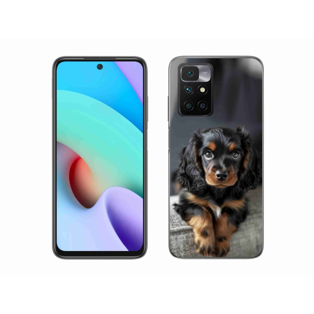 Gél borítás mmCase a Xiaomi Redmi 10/Redmi 10 (2022) - aranyos hosszúszőrű tacskóhoz