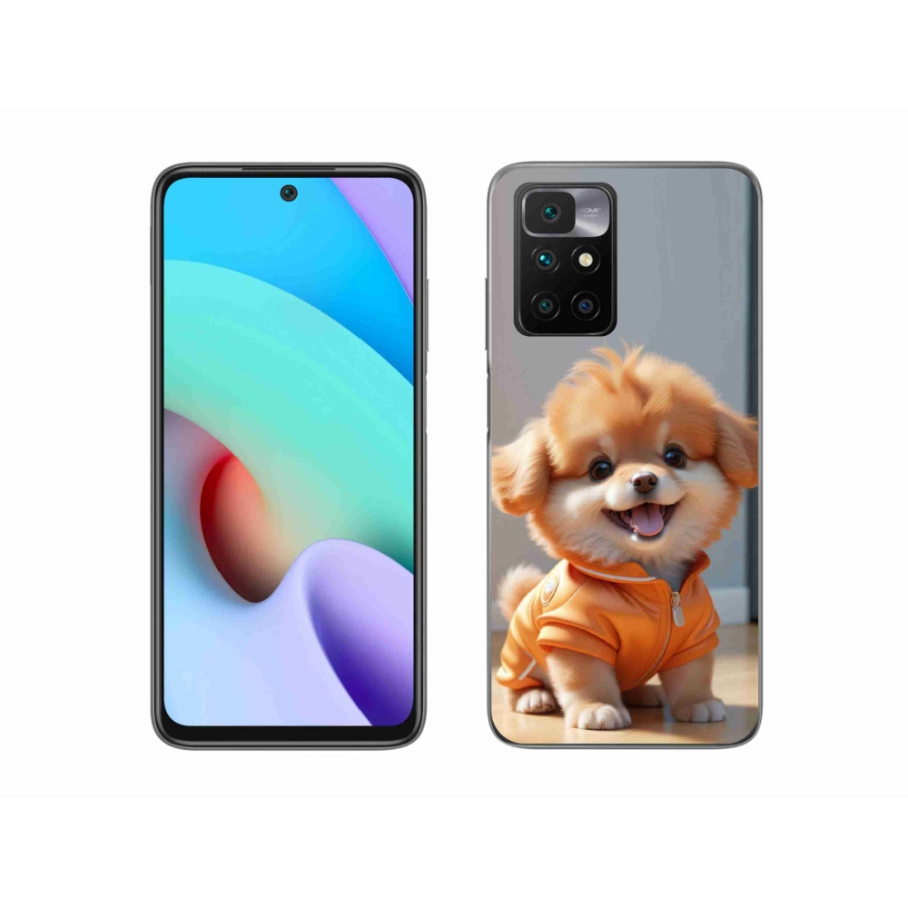 Gél védőhuzat mmCase a Xiaomi Redmi 10/Redmi 10 (2022) - aranyos pomerániai pulóverben