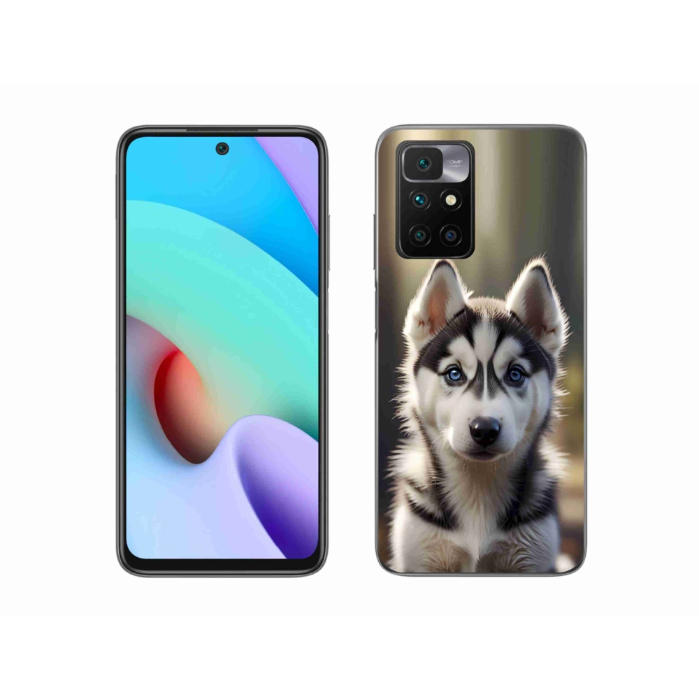 Gél borítás mmCase a Xiaomi Redmi 10/Redmi 10 (2022) - aranyos szibériai huskyhoz