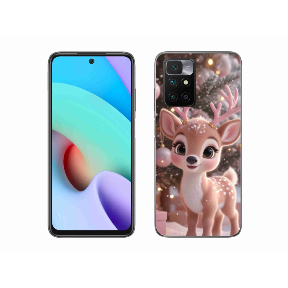 Gél védőhuzat mmCase a Xiaomi Redmi 10/Redmi 10 (2022) - aranyos rénszarvashoz