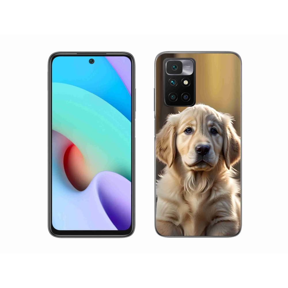 Gél borítás mmCase a Xiaomi Redmi 10/Redmi 10 (2022) - aranyos arany retrieverhez