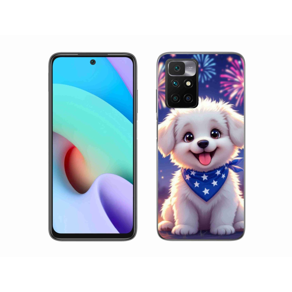 Gél borítás mmCase a Xiaomi Redmi 10/Redmi 10 (2022) - ünnepi kölyökkutya