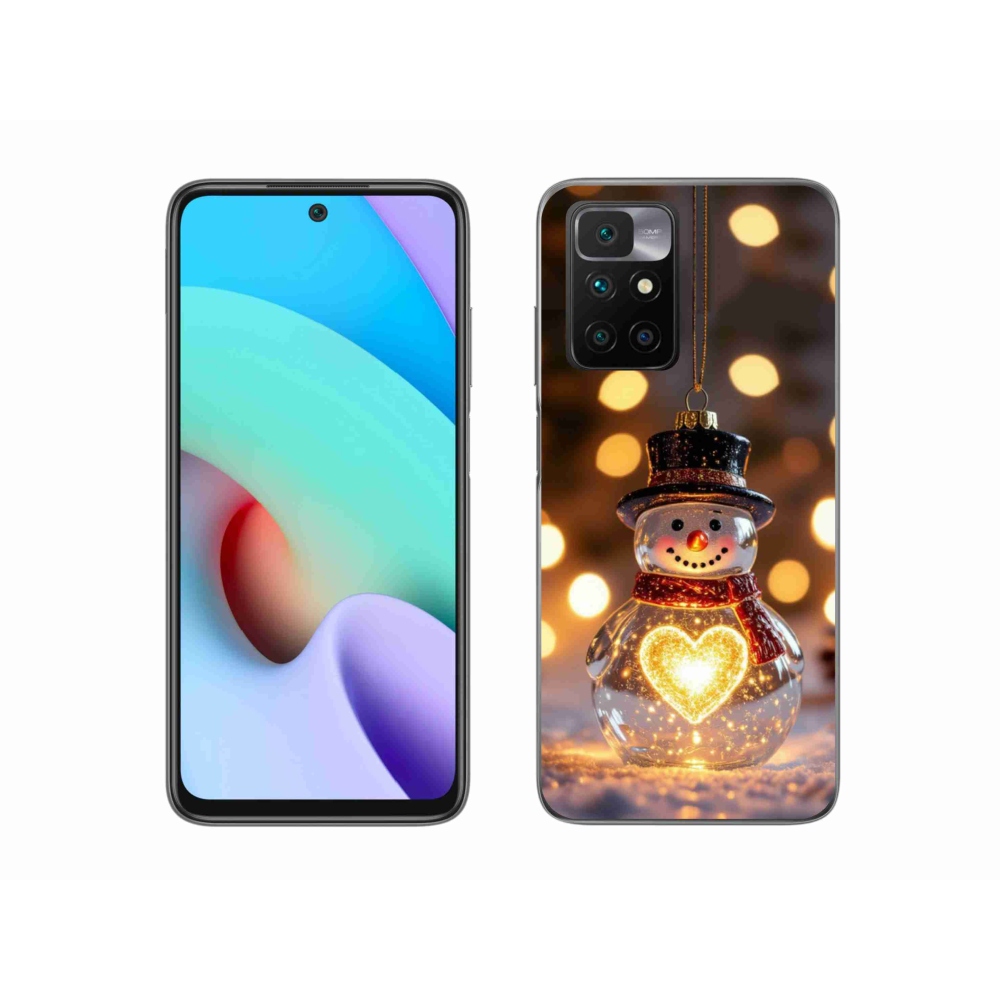 Gél borítás mmCase a Xiaomi Redmi 10/Redmi 10 (2022) - karácsonyi hóemberhez