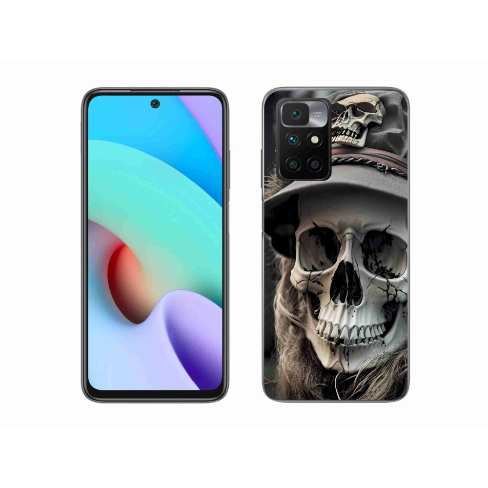 Gél védőhuzat mmCase a Xiaomi Redmi 10/Redmi 10 (2022) - sötét koponya
