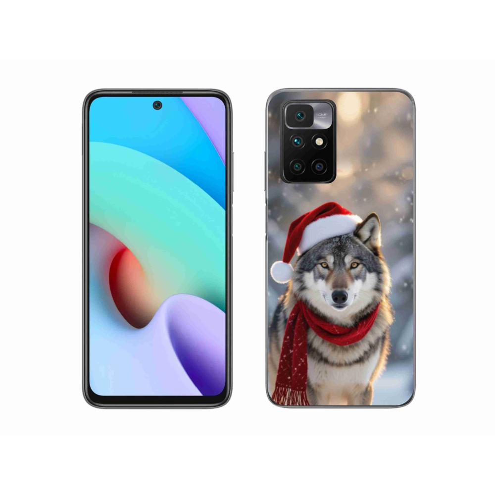 Gél borítás mmCase a Xiaomi Redmi 10/Redmi 10 (2022) - Karácsonyi farkas