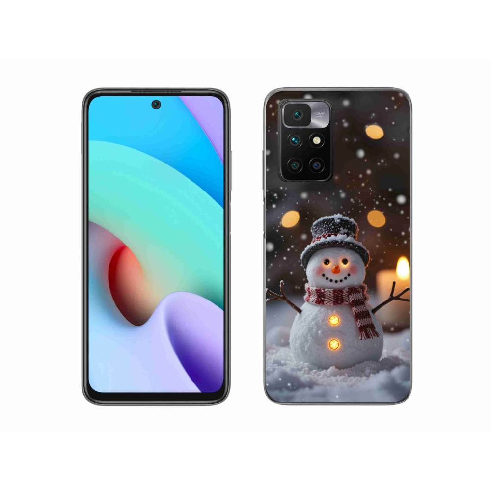 Gél borítás mmCase a Xiaomi Redmi 10/Redmi 10 (2022) - boldog hóemberhez