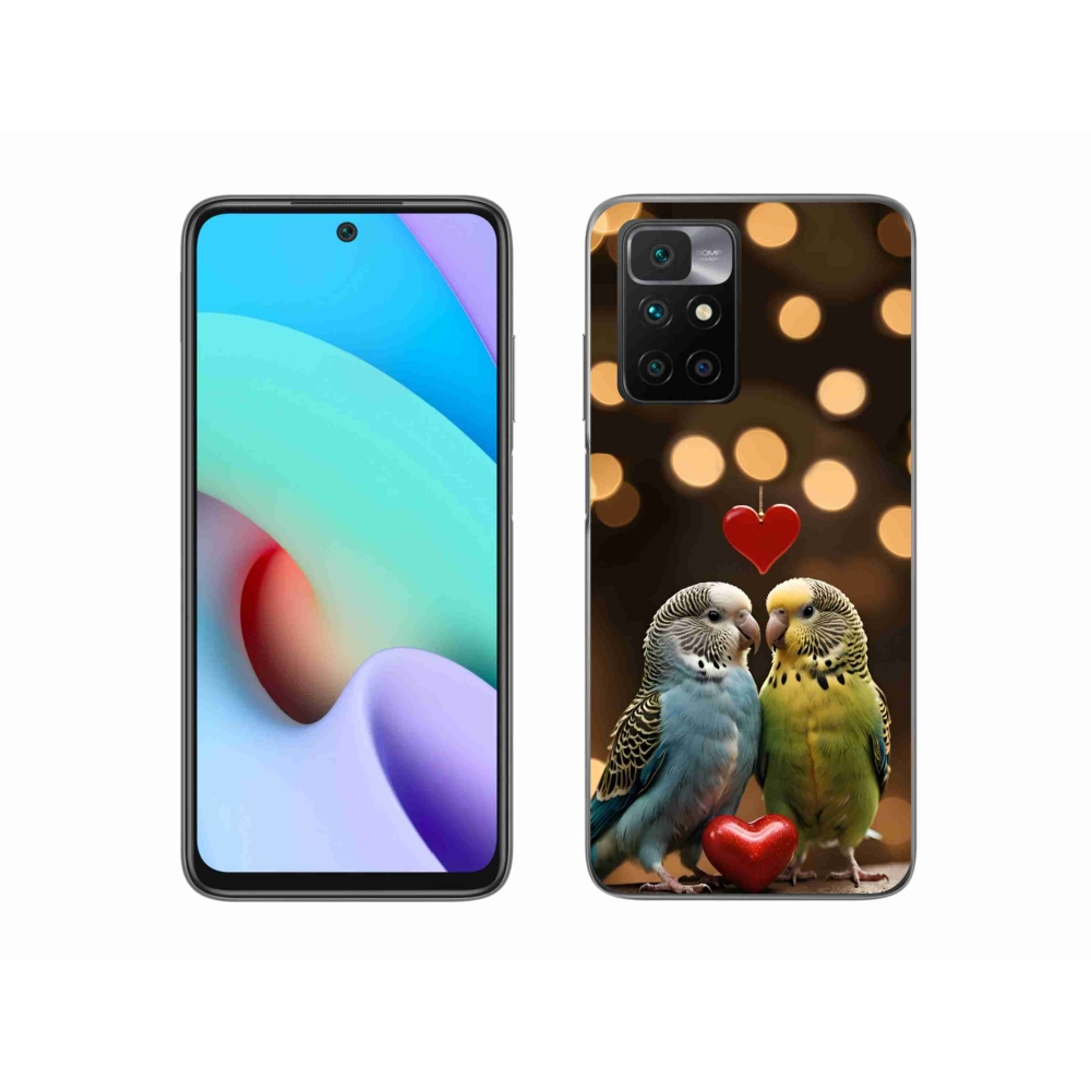 Gél borítás mmCase a Xiaomi Redmi 10/Redmi 10 (2022) - szerelmes papagájok