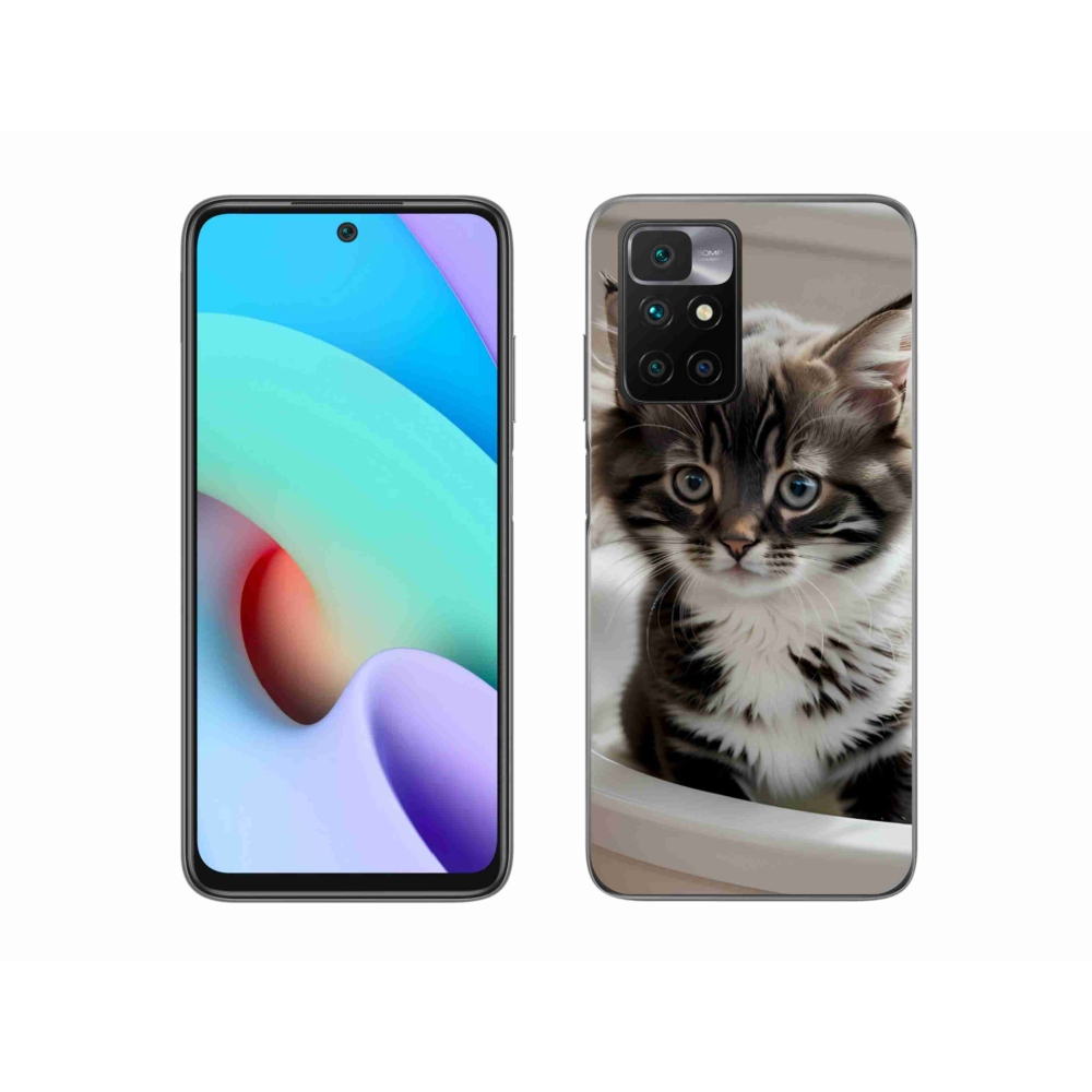Zselés borítás mmCase a Xiaomi Redmi 10/Redmi 10 (2022) - kíváncsi cica
