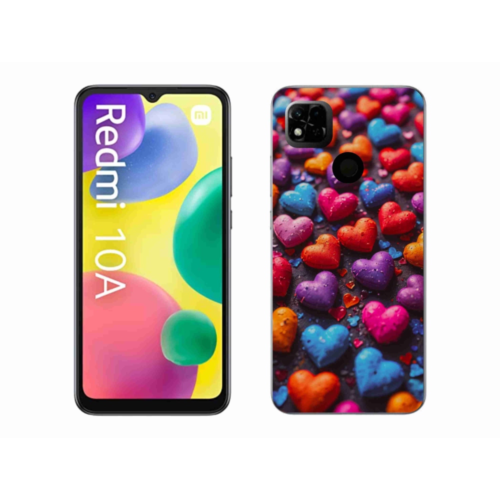 Gél borítás mmCase a Xiaomi Redmi 10A számára - színes szív