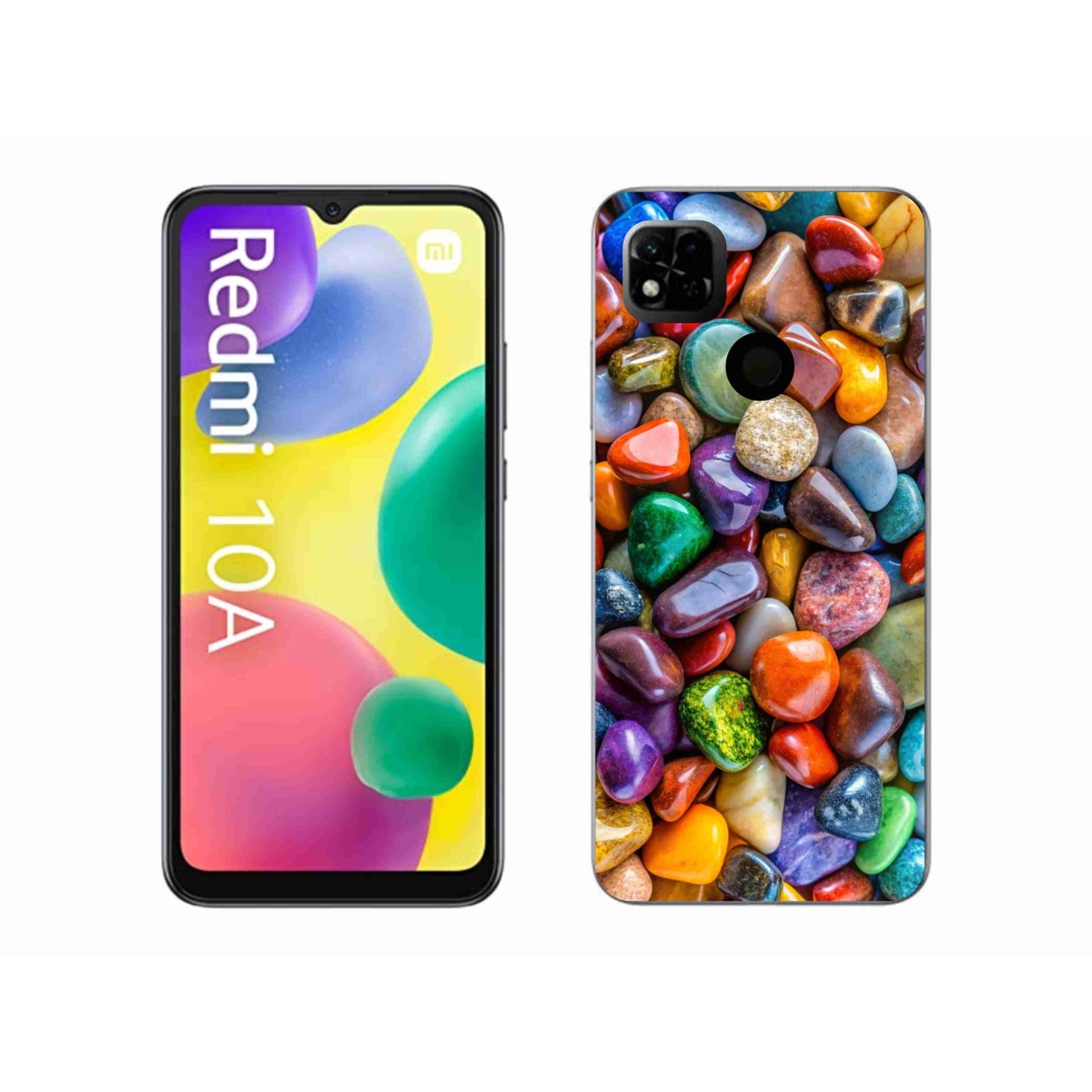 Gél borítás mmCase a Xiaomi Redmi 10A számára - színes strasszkövek