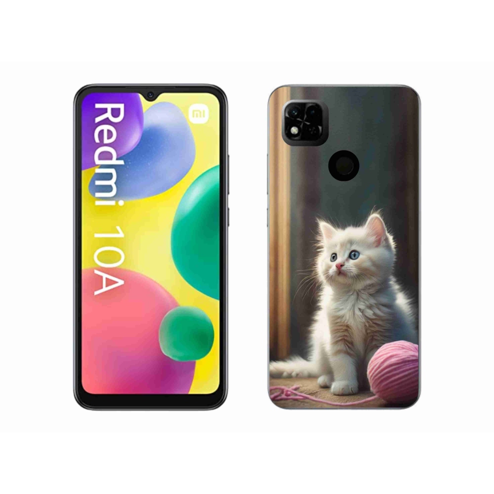 Gél borítás mmCase a Xiaomi Redmi 10A számára - fehér cica 2