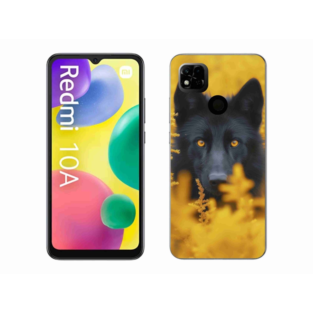 Gél borítás mmCase a Xiaomi Redmi 10A-hoz - fekete farkas 2
