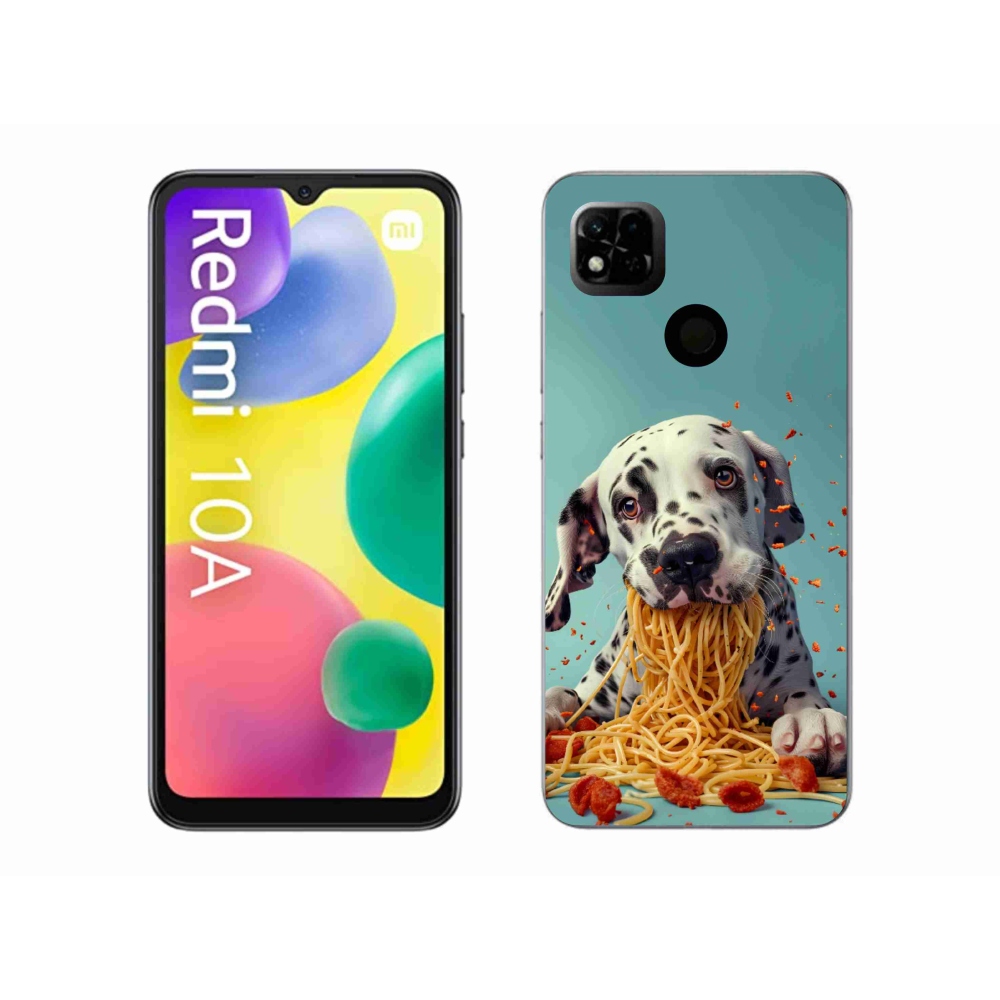 Gél borítás mmCase a Xiaomi Redmi 10A számára - Dalmata és spagetti