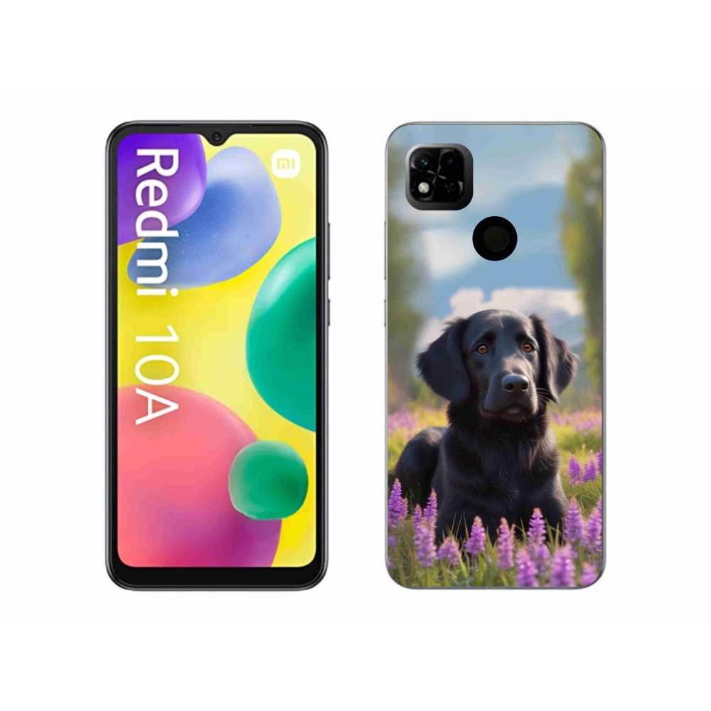 Gél borítás mmCase a Xiaomi Redmi 10A számára - elegáns fekete retriever