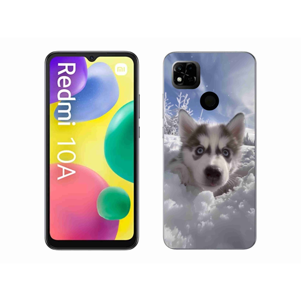 Gél borítás mmCase a Xiaomi Redmi 10A számára - husky a hóban