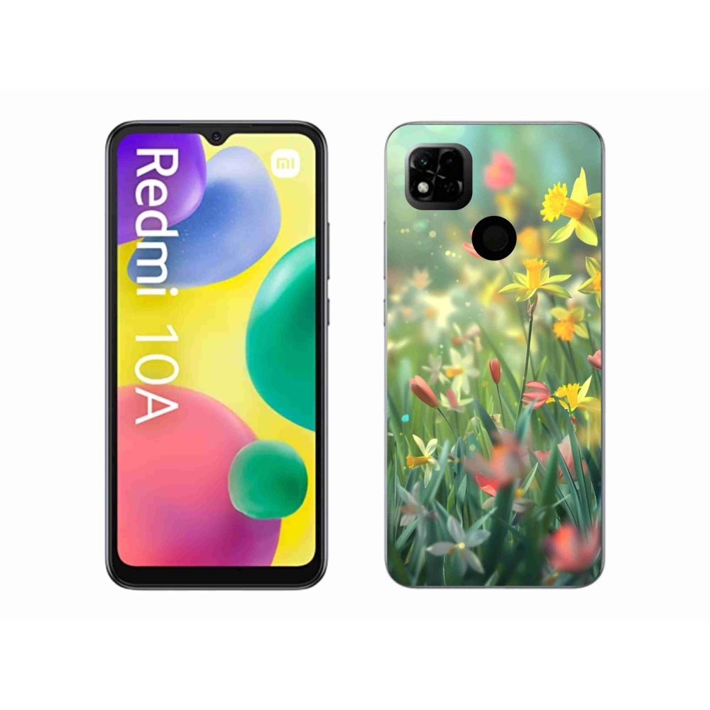 Gél borító mmCase a Xiaomi Redmi 10A számára - tavaszi virágok
