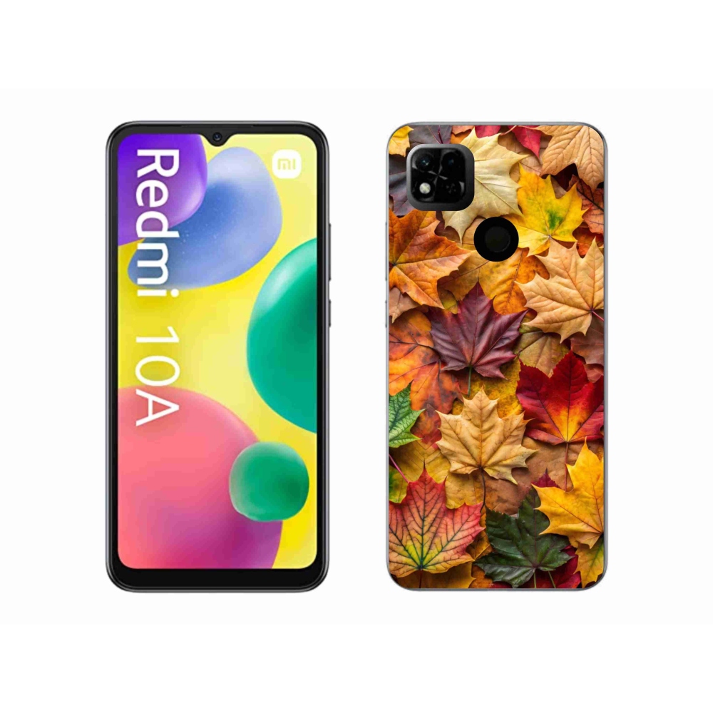 Gél borítás mmCase a Xiaomi Redmi 10A számára - juharlevelek 2