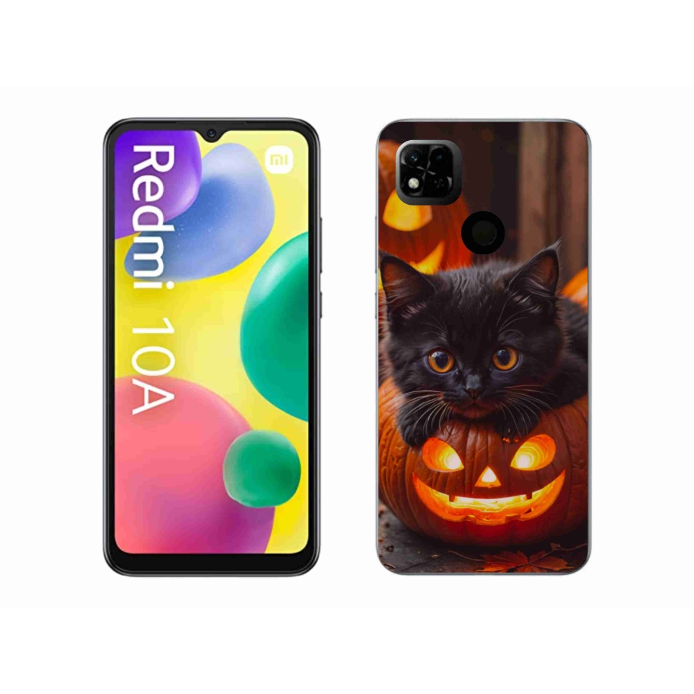 Gél borítás mmCase a Xiaomi Redmi 10A számára - cica és tök