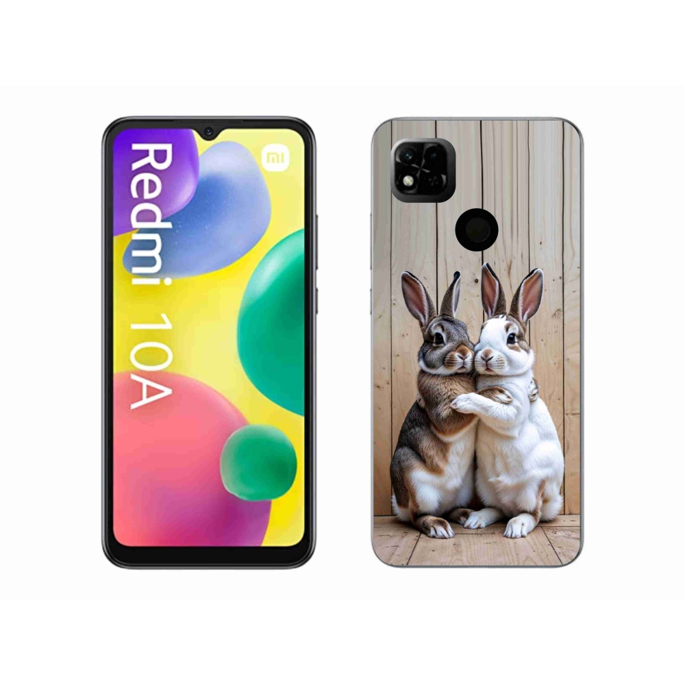 Gél borítás mmCase a Xiaomi Redmi 10A számára - nyúl pár