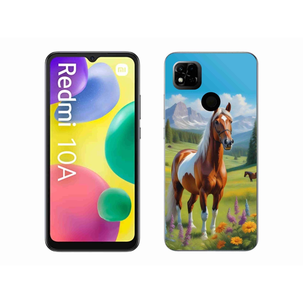 Gél borítás mmCase a Xiaomi Redmi 10A számára - ló a réten