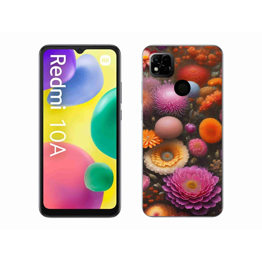 Gél borító mmCase a Xiaomi Redmi 10A számára - virágos kompozíció
