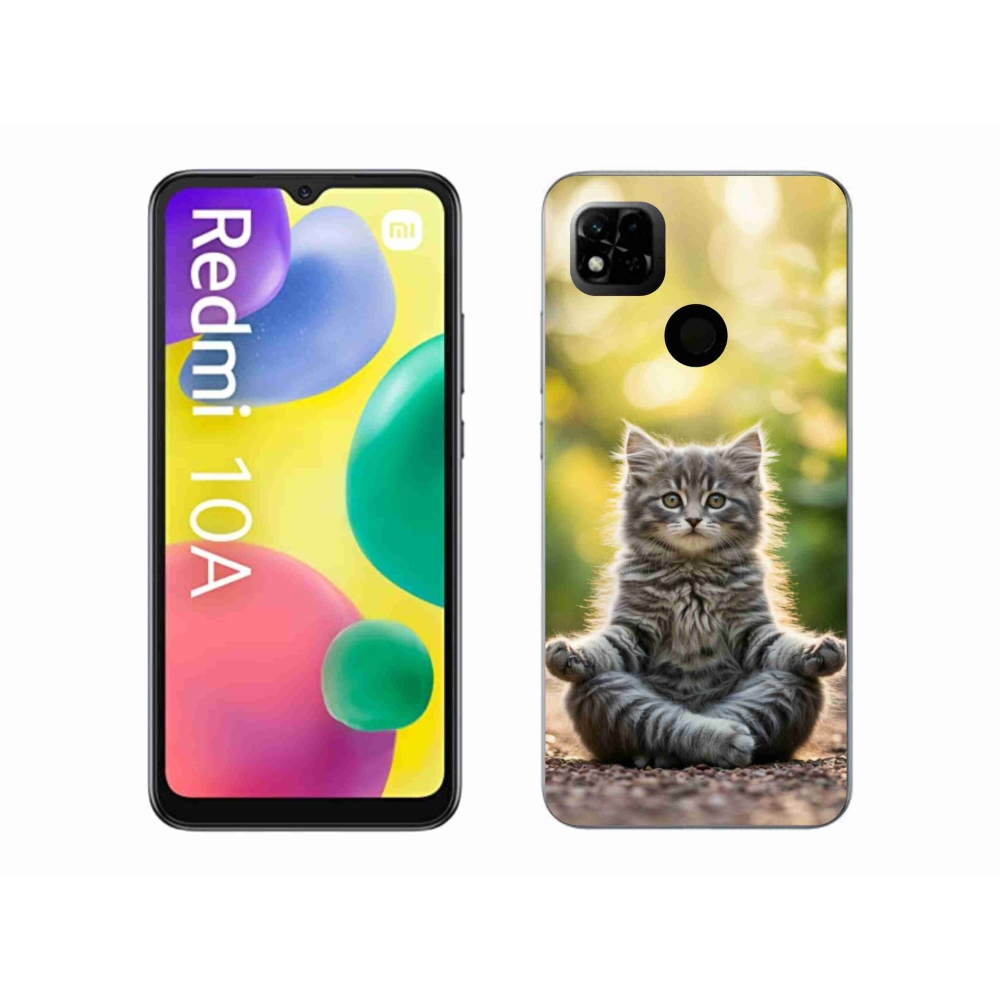 Gél borító mmCase a Xiaomi Redmi 10A számára - meditáló cica