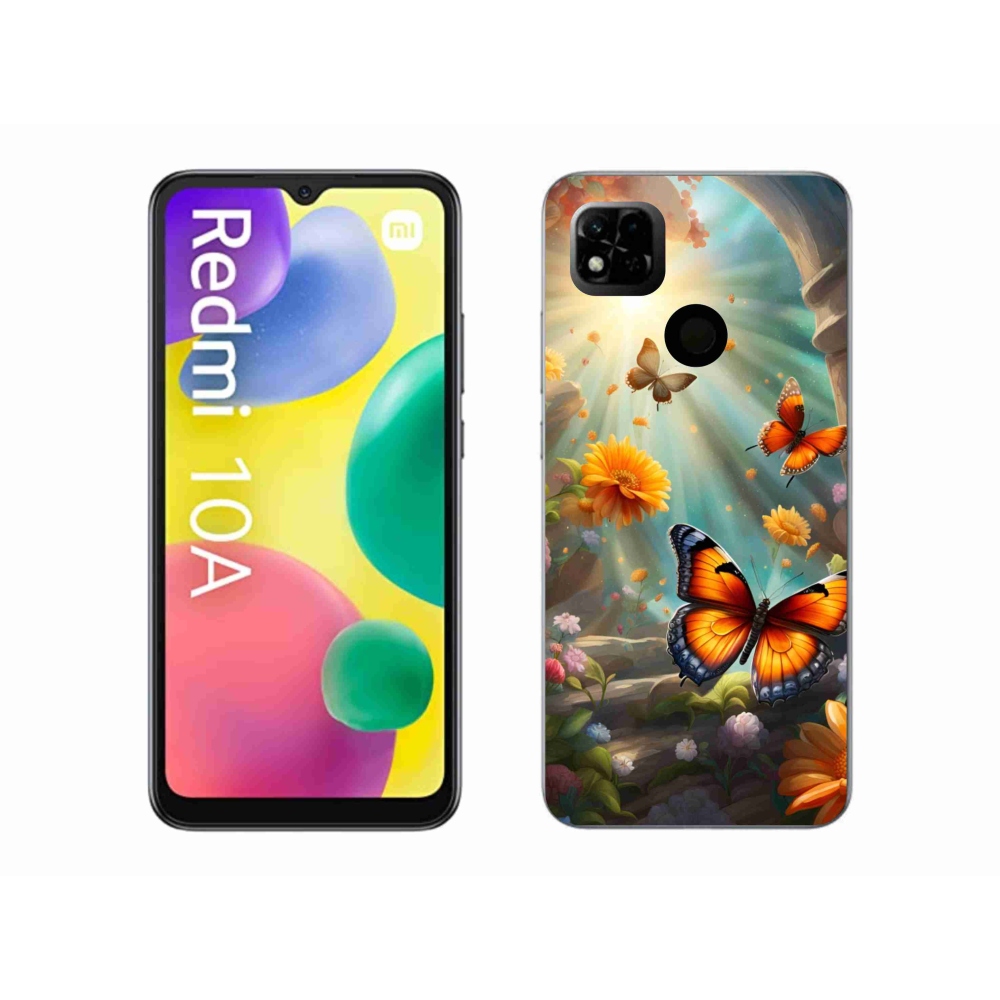 Gél borítás mmCase a Xiaomi Redmi 10A számára - pillangókert 2