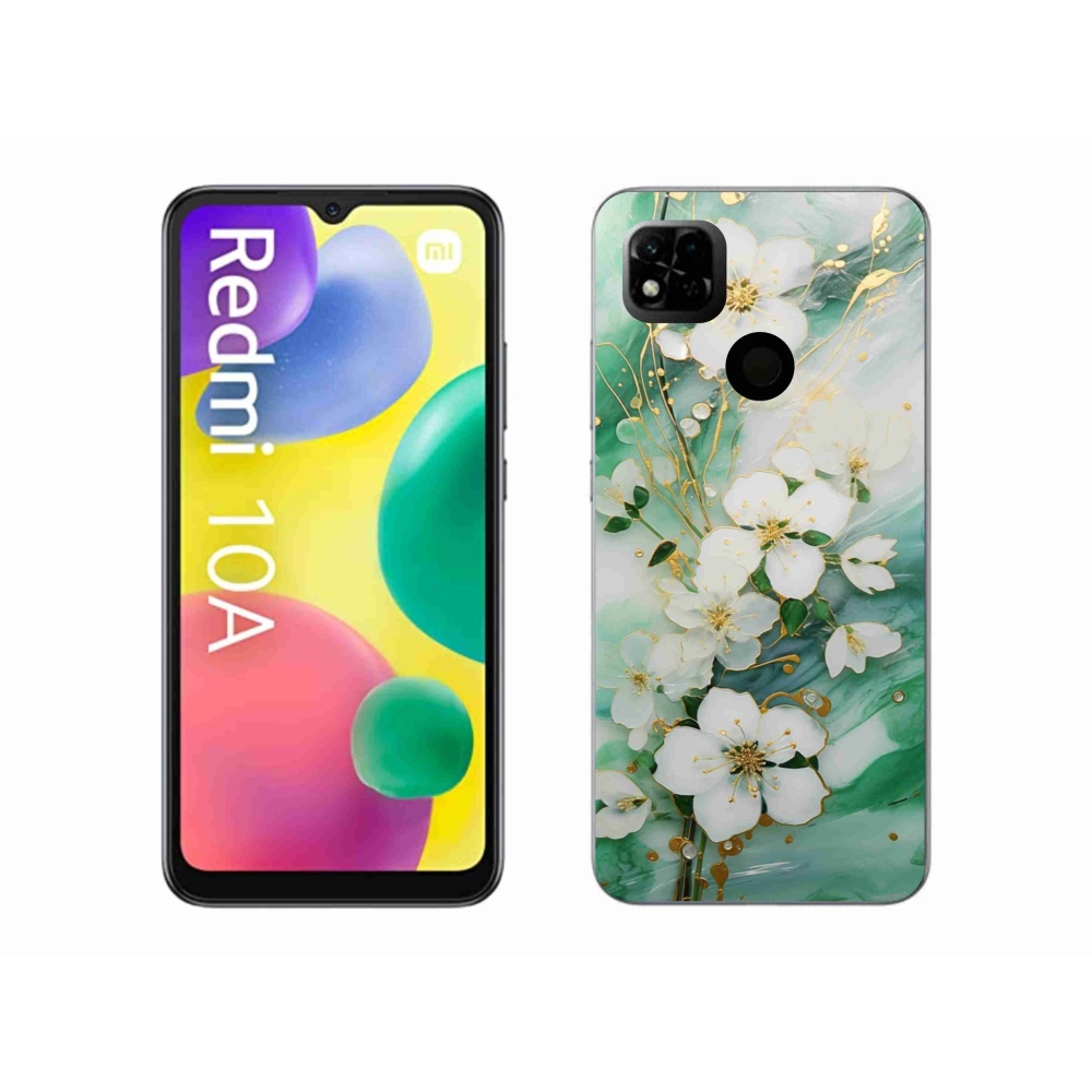 Gél borító mmCase a Xiaomi Redmi 10A számára - finom virágok