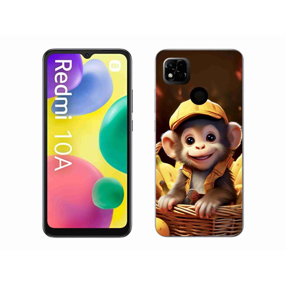 Gél borítás mmCase a Xiaomi Redmi 10A számára - majom a kosárban