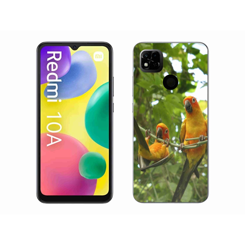 Gél borítás mmCase a Xiaomi Redmi 10A számára - papagájok aratingy