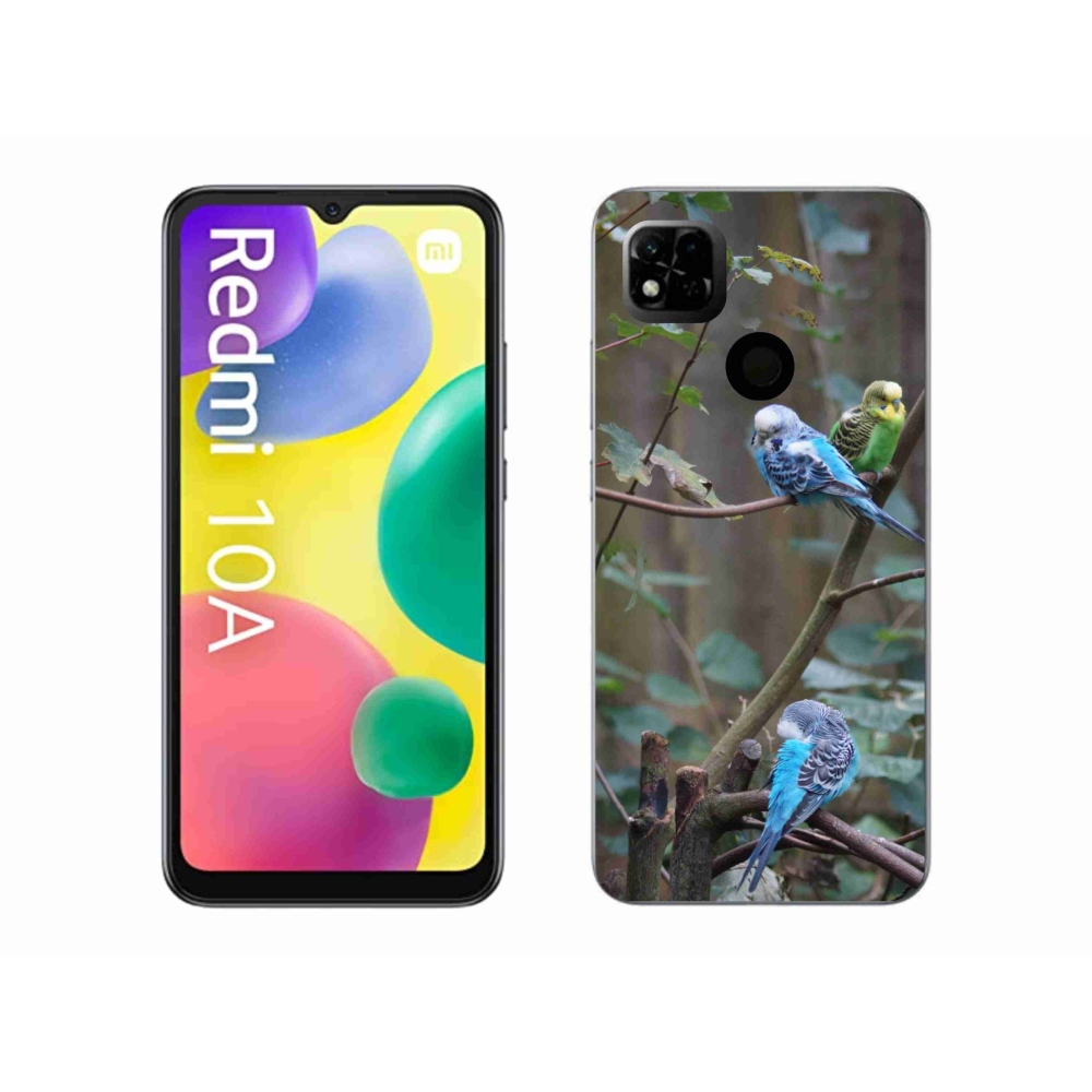 Gél borító mmCase a Xiaomi Redmi 10A számára - papagájok az ágon