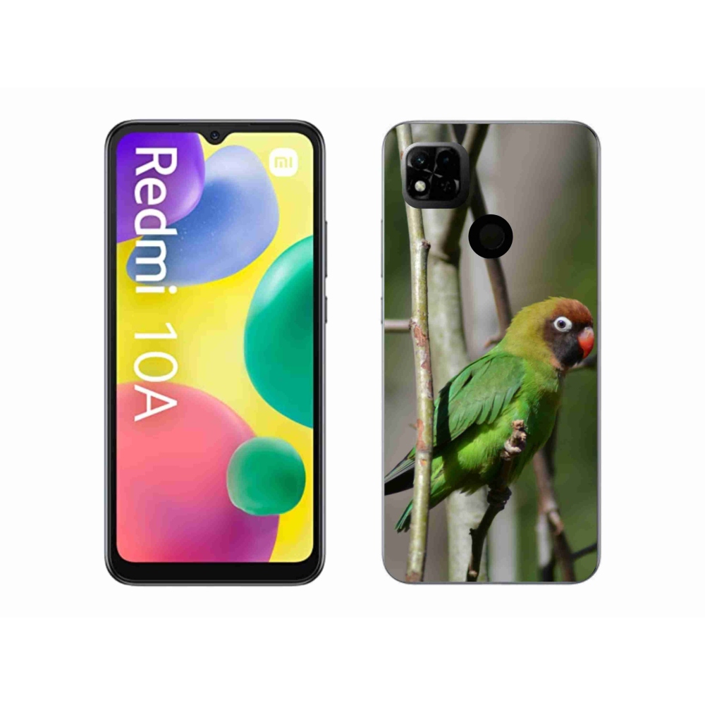 Gél borítás mmCase a Xiaomi Redmi 10A számára - papagáj agapornis
