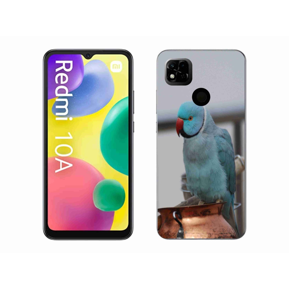 Gél borítás mmCase a Xiaomi Redmi 10A számára - papagáj alexander kék