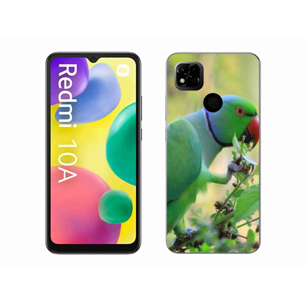 Gél borítás mmCase a Xiaomi Redmi 10A számára - papagáj alexandr